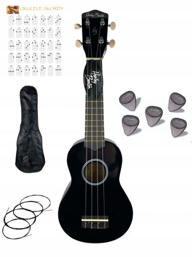  Schwarzes Plektrum-Set für Ukulele von H. Benton