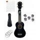  Schwarzes Plektrum-Set für Ukulele von H. Benton