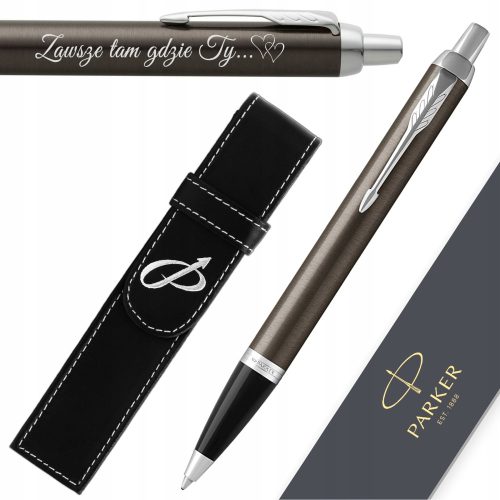  Parker IM Dark Espresso Kugelschreiber mit GRAVUR + HÜLLE