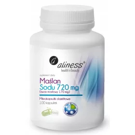   Aliness Natriumbutyrat Mikrokapseln 720mg - Vegane, Darmfreundliche Kapseln