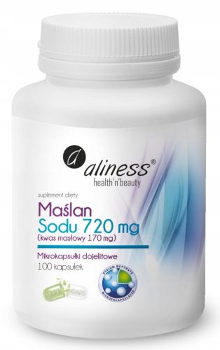 Aliness Natriumbutyrat Mikrokapseln 720mg - Vegane, Darmfreundliche Kapseln