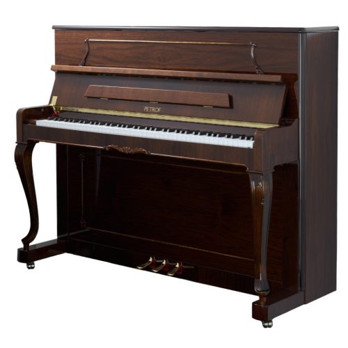  Petrof P118 C1 Chippendale-Klavier – glänzendes Walnussholz