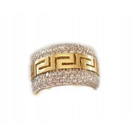  Ring mit Zirkonen Jubiler-Olsztyn, Gold