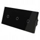 Dreifach-Touchschalter, Unterputz Indual schwarz MT-1G1+MT-1G1+MT-1G1-228-B
