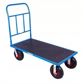 Lagerplattformwagen 100x60, AUFGEBLASENE RÄDER