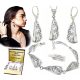  SCHÖNES SET AUS 925 SILBERSCHMUCK. SWAROVSKI-Strasssteine + GRAVUR
