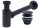  WASCHBECKEN SIPHON SCHWARZ SCHWARZ STECKER CLICK CLACK REA
