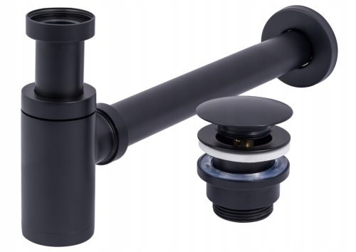  WASCHBECKEN SIPHON SCHWARZ SCHWARZ STECKER CLICK CLACK REA