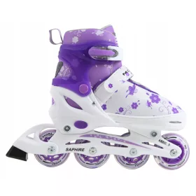  Modi Saphire Rollschuhe, Größe 34-37, weiß und lila