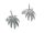  Ohrstecker MARIHUANA BLATT 3 SILBER MARIHUANA