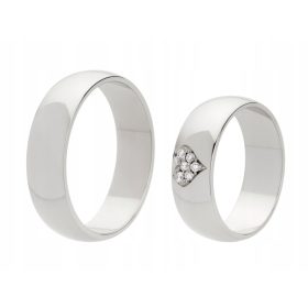  TRAURINGE 11 GRAMM GOLD mit 6 DIAMANTEN HERZ