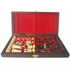  Schach + Dame aus Holz 2in1 Zimmerei und Drechseln K. Syc
