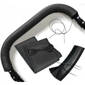  LEDER Lederbesatz für Kinderwagengriff und -bezug