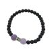  Herrenarmband Steine Amethyst Lava vol. Silber