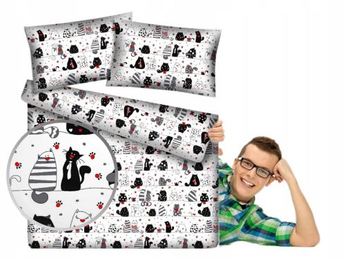 Hochwertige Bettwäsche-Set 160x200cm mit zwei Kissenbezügen 70x80 cm in Weiß-Rot