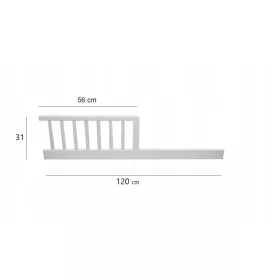  Holzbett AS Gitterbett 31 x 120 cm weiß