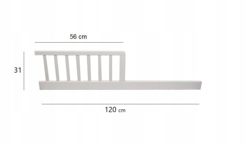  Holzbett AS Gitterbett 31 x 120 cm weiß