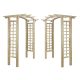 Pergolen - Pergola-Holz Pergola, gewölbte Pergola, Blumenständer, Gitterbogen, 210 cm + Keilor DRAGON-Handschuhe, Größe 9 – L, 1 Paar