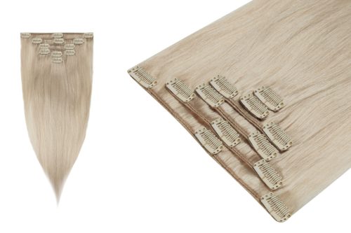  Natürliche hellbraune Strähnen BestHair Clip in 40 cm