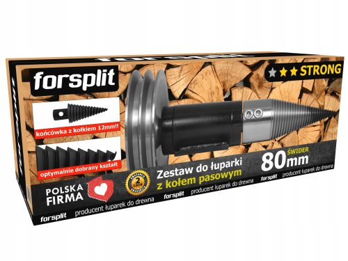 Schneckenspalter für Holz 80 mm – SET MIT RAD