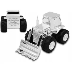  Bagger-Spardose mit GRAVUR zur Taufe eines Einjährigen