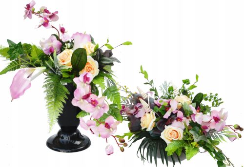 GROSSER Blumenstrauß und BOUQUET-Dekoration für ein Friedhofsgrab