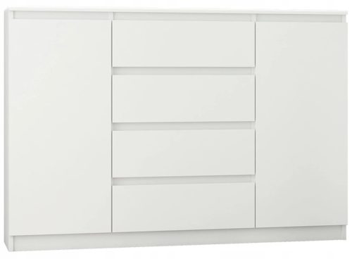  Mobene Moderne Kommode 140 x 40 x 98 cm mattweiß