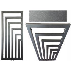    Dekorativer HEIZKÖRPER OMEGA 1200x520 Anthrazitstruktur 580W