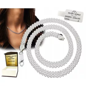    DAMEN-HALSKETTE AUS 925-SILBER, ELEGANTE ITALIENISCHE HALSKETTE + GRAVUR