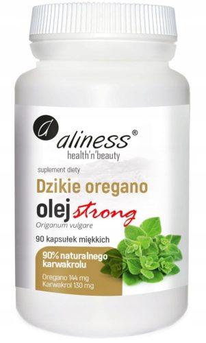 Aliness Natürliches Wildes Oregano Öl Strong - 90 Weichkapseln mit Hohem Carvacrolgehalt