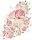  Wandaufkleber-Set Blumen Pfingstrosen 2 60x100