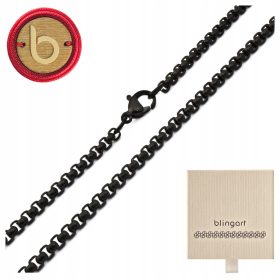  Schwarze Ösenkette, Knöchelbindung, 14 g