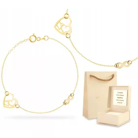  GOLD HERZ INFINITY ARMBAND 333 GRAVUR