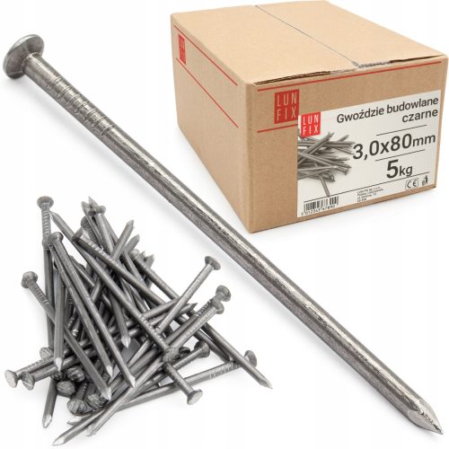 Lun Fix GBC018K Konstruktionsnägel 80x3 mm 5 kg