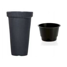    Prosperplast Blumentopf 40 x 40 x 63 cm Durchmesser 40 cm Graphit