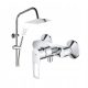 Gamma ZN1 Aufputz-Duschset + Grohe BauLoop Chrom-Duscharmatur
