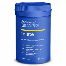   BICAPS FOLATE - Vegane Kapseln mit Folsäure und Inulin, 60 Stück