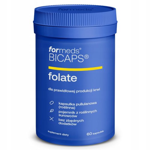 BICAPS FOLATE - Vegane Kapseln mit Folsäure und Inulin, 60 Stück