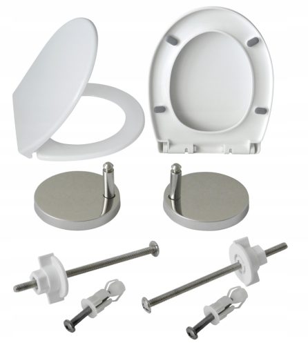 Estiva Ovaler Toilettensitz, weißes Polypropylen