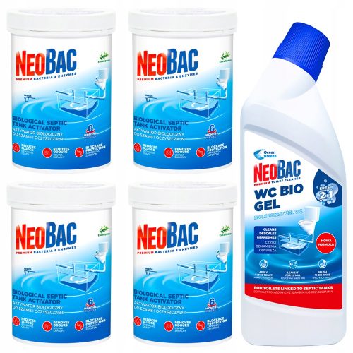  BAKTERIEN FÜR KLARKAPSELN NEOBAC + Bio Gel WC für 2 JAHRE