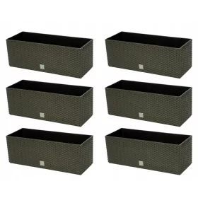    Prosperplast Blumentopf 51 cm x 19 x 18,5 cm, Kunststoff in Braun- und Beigetönen