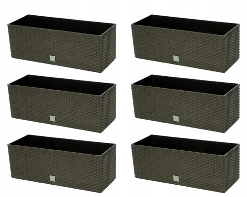  Prosperplast Blumentopf 51 cm x 19 x 18,5 cm, Kunststoff in Braun- und Beigetönen