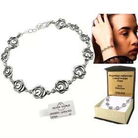 NIEDLICHE ROSEN Elegantes SILBER-Armband + GRAVUR