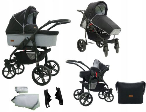  Karex Legro 3in1 Kinderwagen, grau
