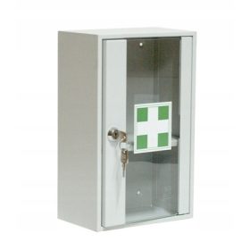 Erste-Hilfe-Kasten aus Metall mit Glastür AP1/S