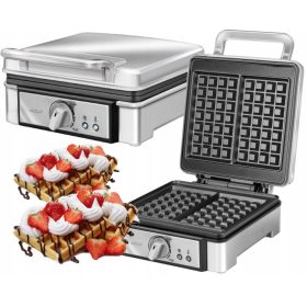  MPM MGO-13 Waffeleisen, Silber, 1400 W