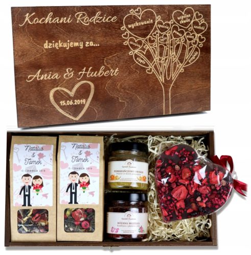  GRAVIERTE Tee-Geschenkbox, Schokolade