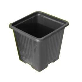  Roka Blumentopf 8 cm x 8 x 8 cm, schwarzer Kunststoff