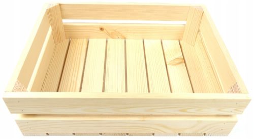  DEKORATIVE HOLZKISTE, GEHOBELT 40x30x12
