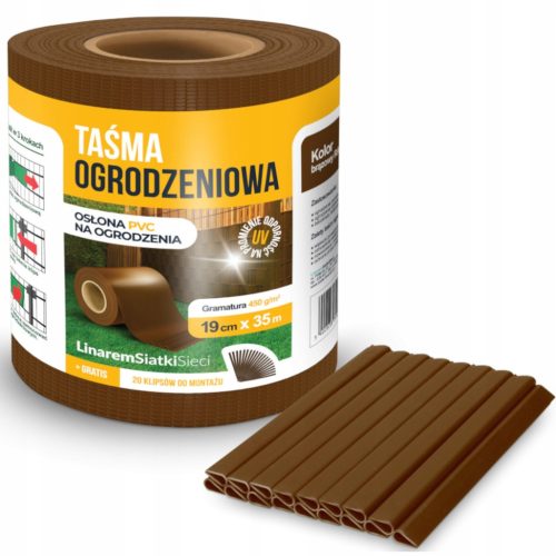  Linarem SiatkiSieci Zaunband 19 cm x 35 m braun
